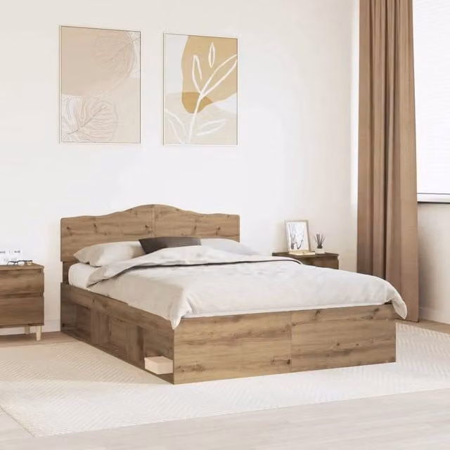Struttura del letto-Giroletto Rovere Artigianale 150 x 200 cm 451105