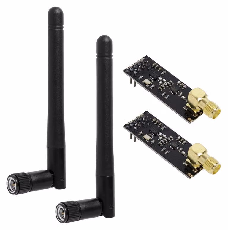 Modulo trasmettitore-ricevitore radio RF da 2,4G, portata 1100m, confezione da 2 pezzi