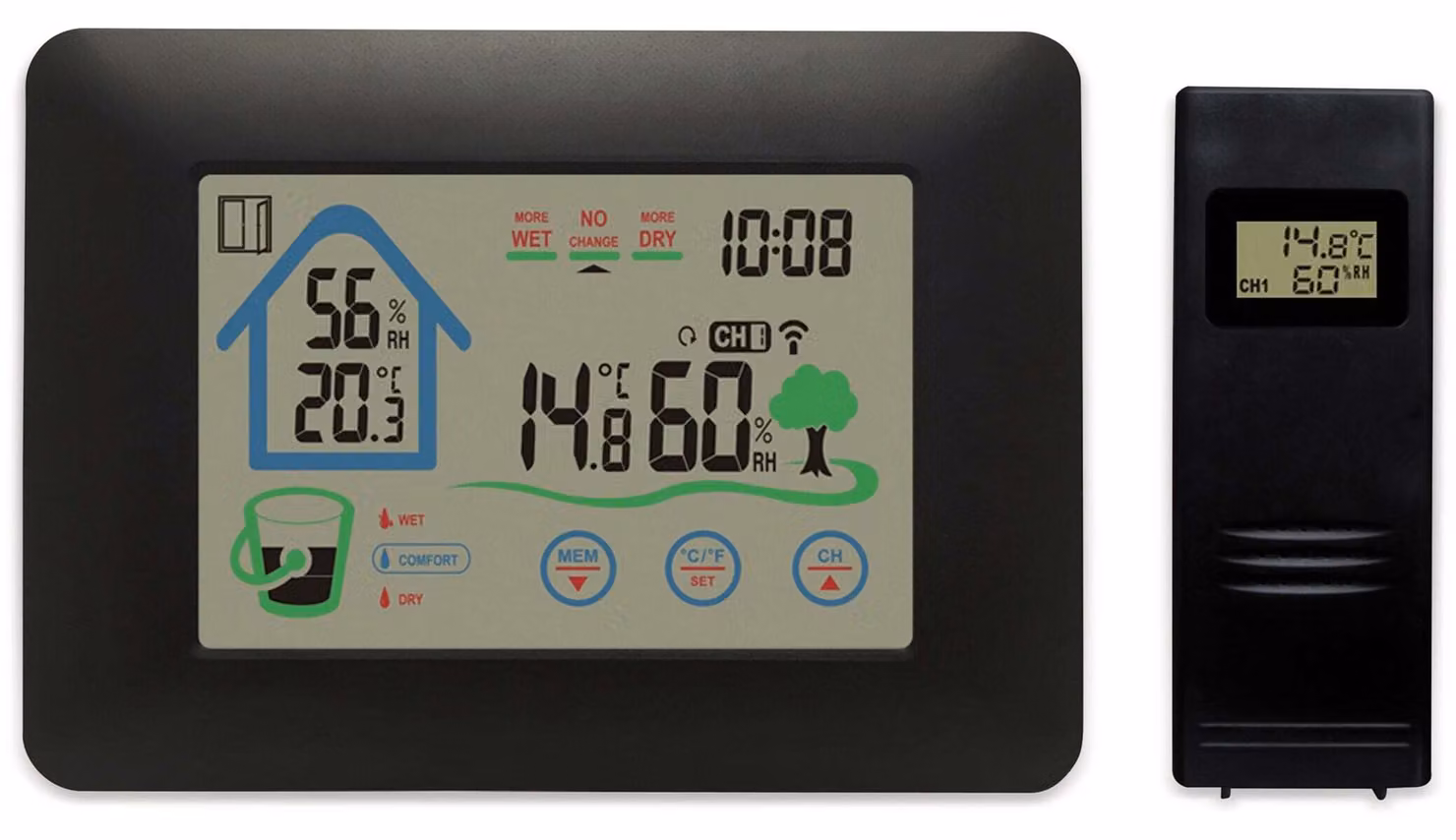 Stazione meteorologica con orologio
