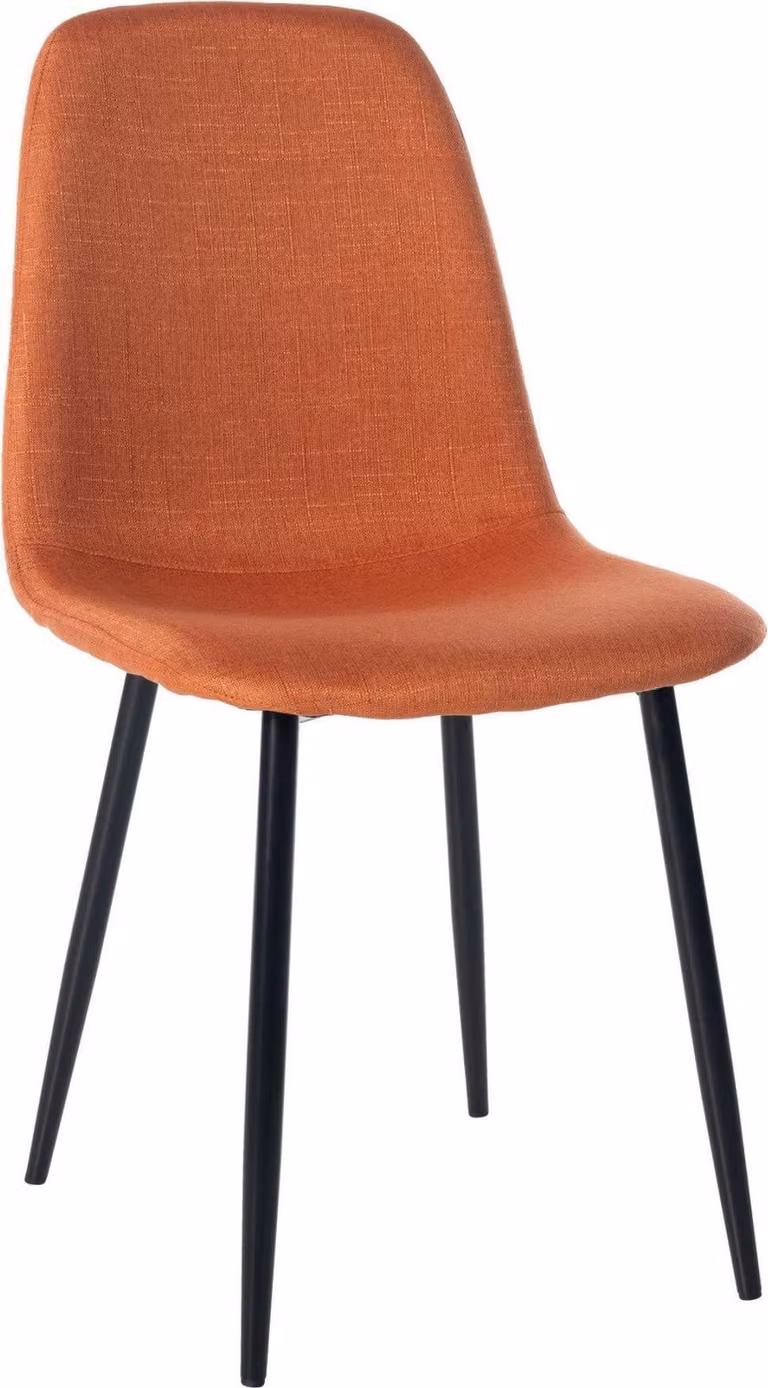 Sedia da pranzo - Sedia da pranzo - Imbottitura e cura confortevoli - Design amichevole | Colore: Arancione | Materiale: Polvere