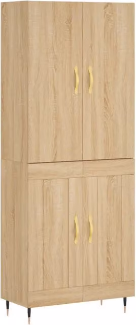Credenza | Madia | Buffet da pranzo | Armadio da pranzo Rovere Sonoma 69,5x34x180 cm in Legno Multistrato