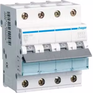 Interruttore automatico 3P+N 6kA B caratteristica 40A 4 moduli