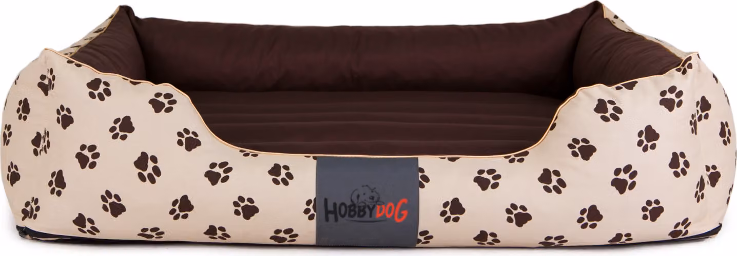 Cuscino per cani Hobbydog - Prestige - 65 x 50 x 20 cm [misura: L] - Beige con zampe