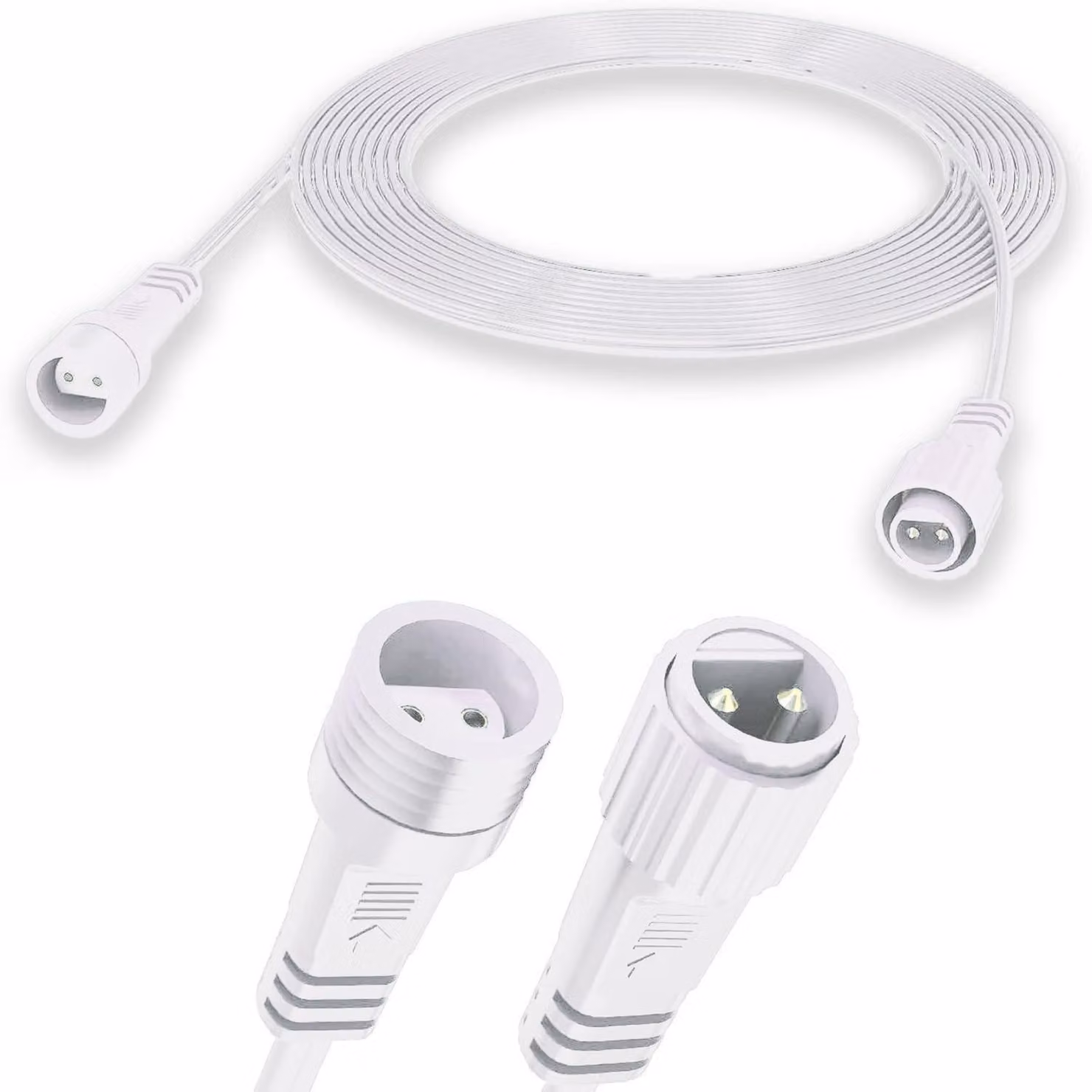 Cavo di prolunga a 2 poli, lunghezza 6 metri, grado di protezione IP65, impermeabile, per catene luminose