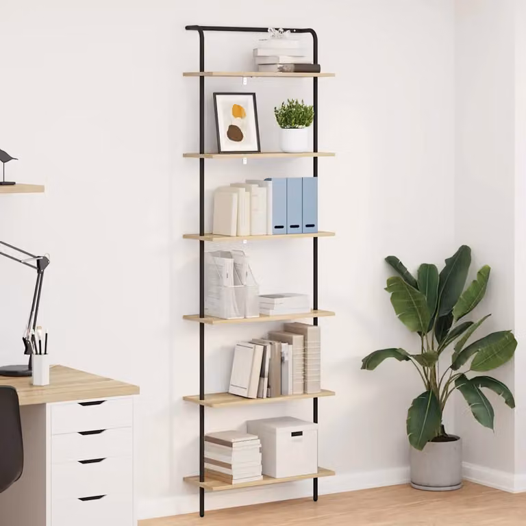 vidaXL Libreria 6 livelli 60 x 24 x 203 cm Legno ingegnerizzato