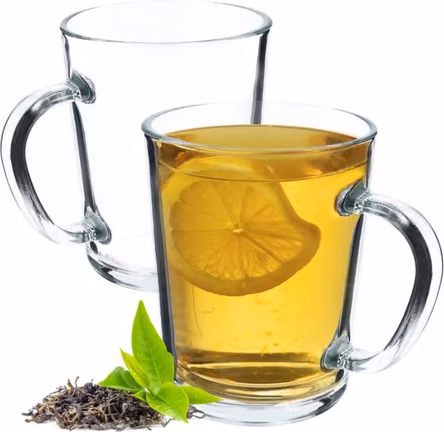 Set di 2 bicchieri da caffè/tè KADAX da 410 ml con manico.