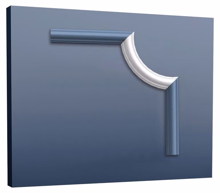 Orac Decor Px120A Axxent Elemento decorativo angolare Profilo di cornice per modanatura di pareti e piastrelle Profilo decorativo di stucco Px120 | 19 cm