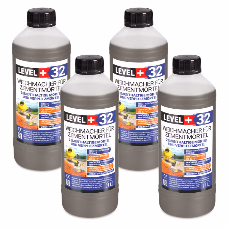 Plastificante per malte e intonaci 4L Livello+32