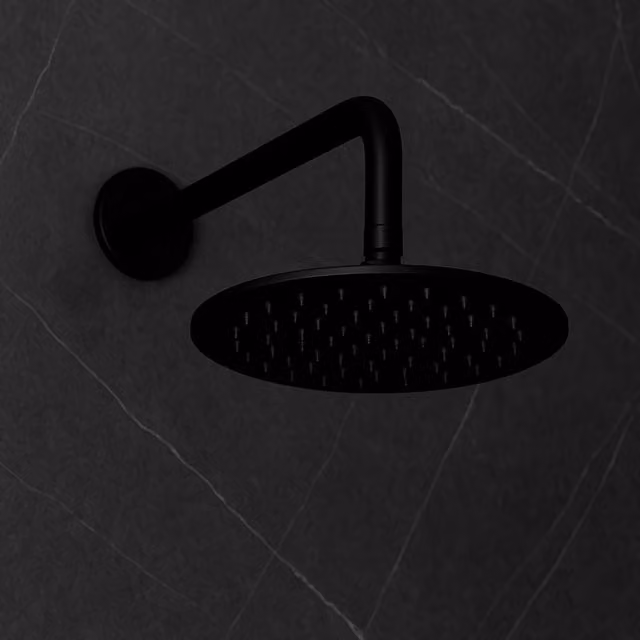 Soffione doccia SINED in acciaio inox 316L nero, diametro 30 cm