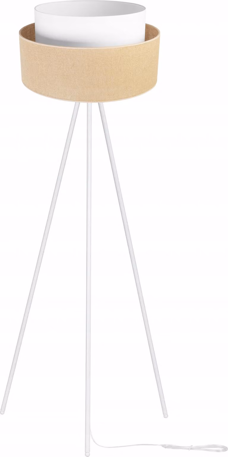 Lampada da terra con base a tre gambe, paralume in metallo, 45 cm