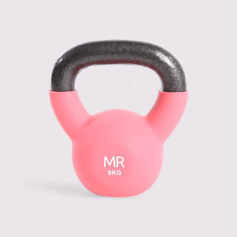 Kettlebell in neoprene 6 kg per esercizi di forza e resistenza