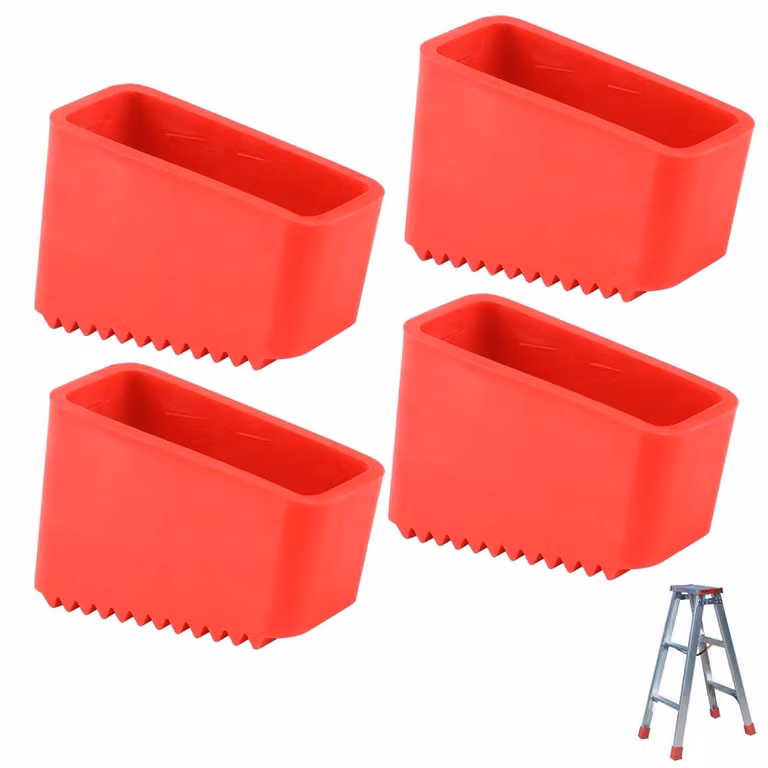Stabilizzatori per scala, 4 pezzi; copripiedi antiscivolo per scala, 50 x 20 mm; copripiedi in gomma per scala