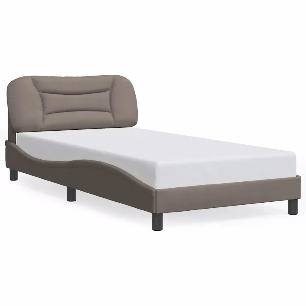 Giroletto senza materasso Hvar vidaXL in tessuto tortora L/P/H: 100 x 200 cm – 2