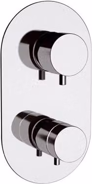 Rubinetto termostatico doccia con deviatore a tre vie e sette posizioni - serie minimal thermo