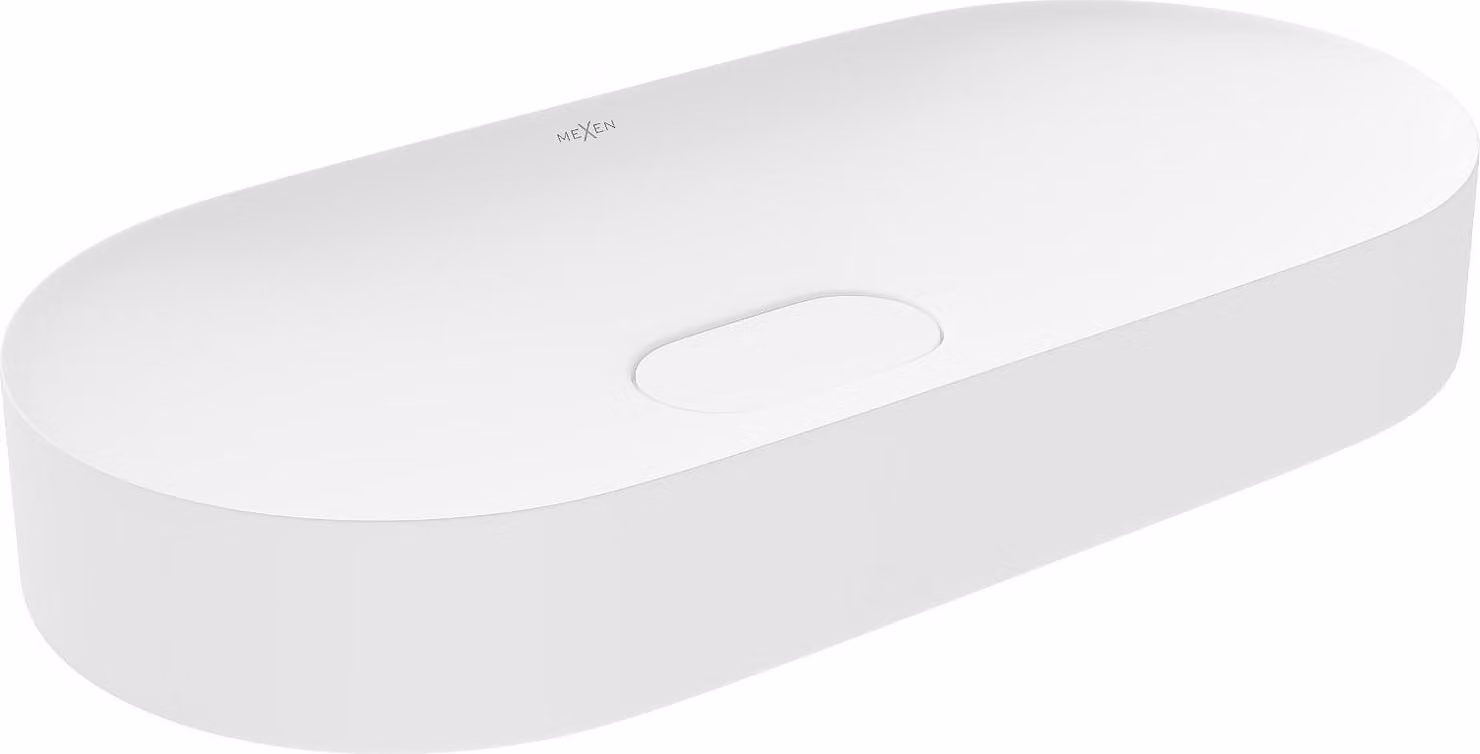 Mexen Sofia lavabo da appoggio in conglomerato 70 x 35 cm, bianco - 23067001