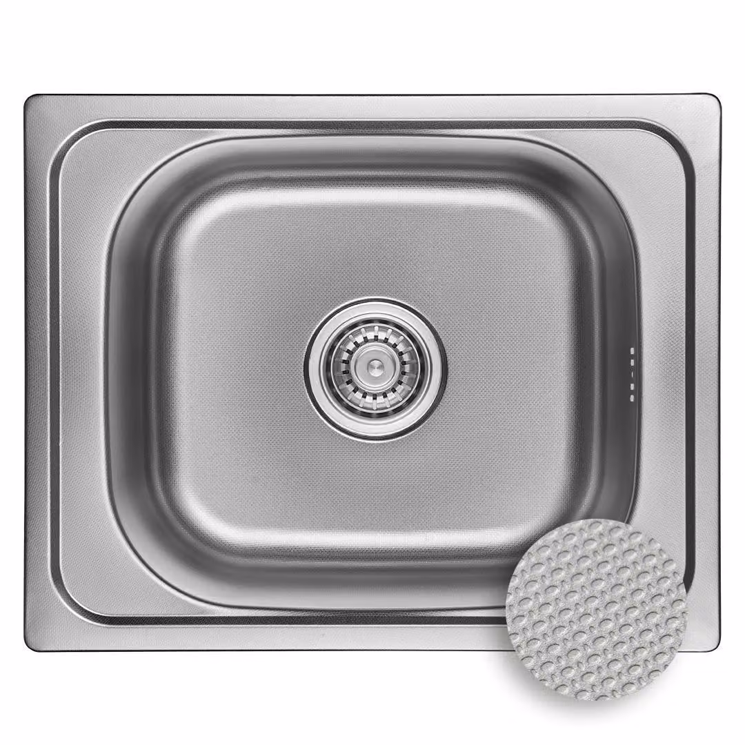 Lavello in acciaio inox Lavello da incasso 1 vasca Lavello Unità di lavaggio Lavabo