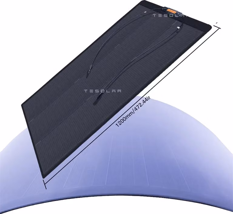 Pannello solare, design semi-flessibile, celle monocristalline, pannelli solari da 150W