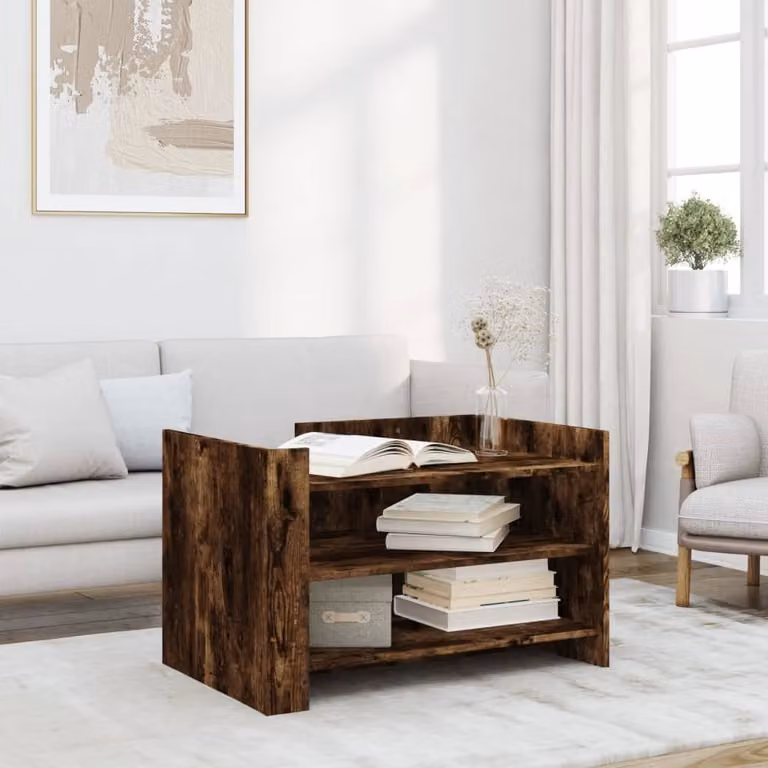 Maison Exclusive - Tavolino in rovere affumicato 80x50x50 cm Materiale ligneo