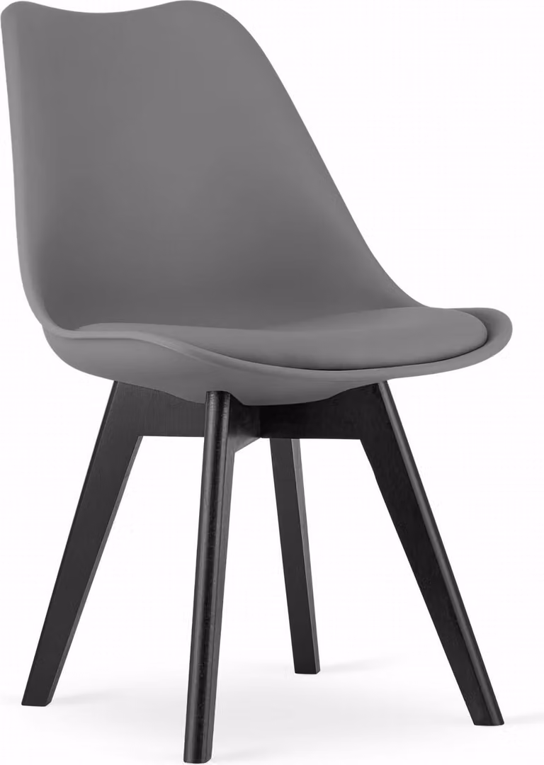 Sedia MARK - grafite / gambe nere x 1