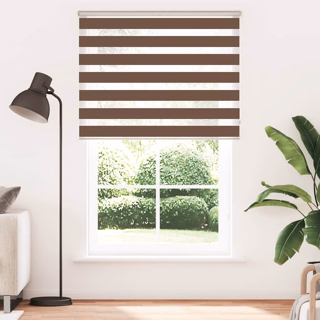 vidaXL Tenda a Rullo Zebra Larghezza Tessuto 140,9 cm Poliestere