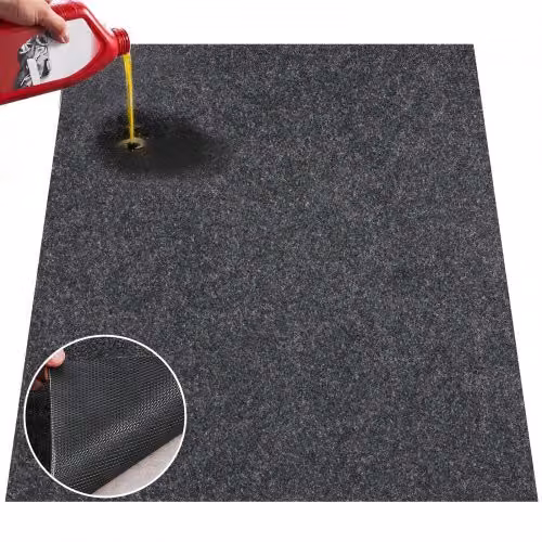 Tappetino per Garage e Officina VEVOR Antiscivolo e Impermeabile in TPE, Grigio e Nero, L: 91,44 cm, P: 152,4 cm, H: 1,27 cm