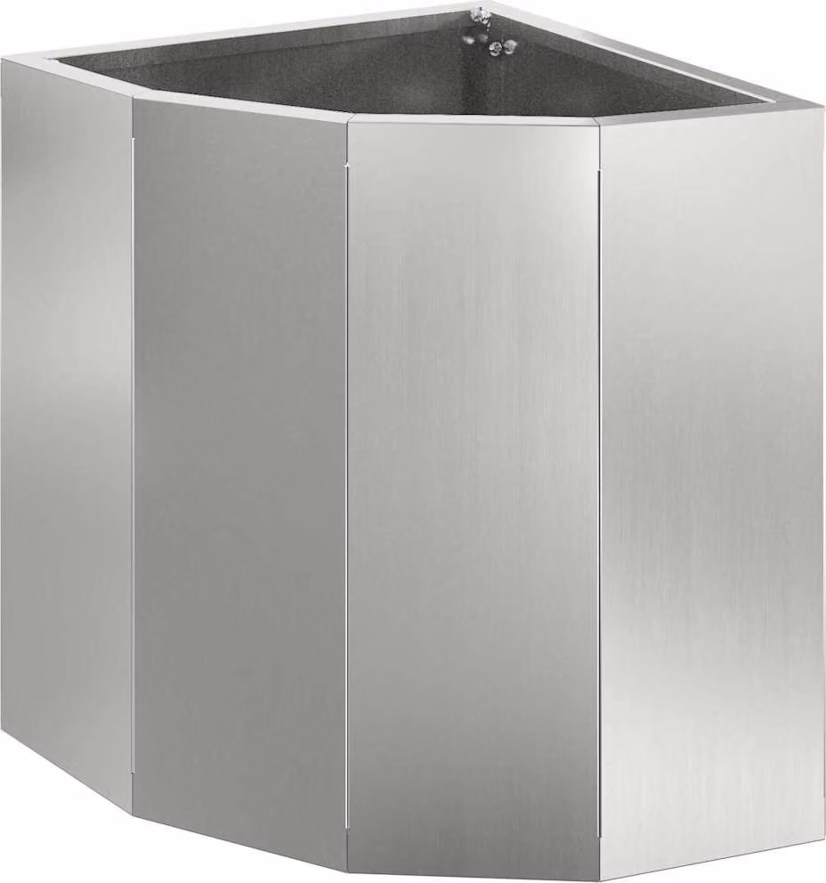 Vaso d'angolo Argento 30 x 30 x 35 cm Acciaio zincato