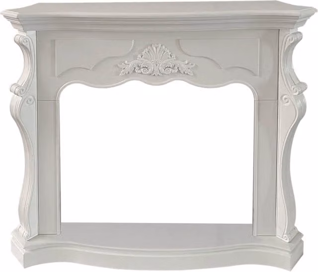 Cornice per camino rivestimento in legno L123xP39xH100 Parigi Bianco