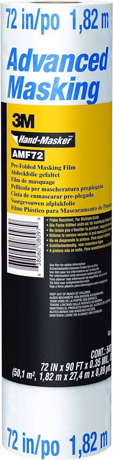 Pellicola protettiva 3M per mascherine manuali M3000, pretagliata, trasparente - 1 rotolo da 1,82 m