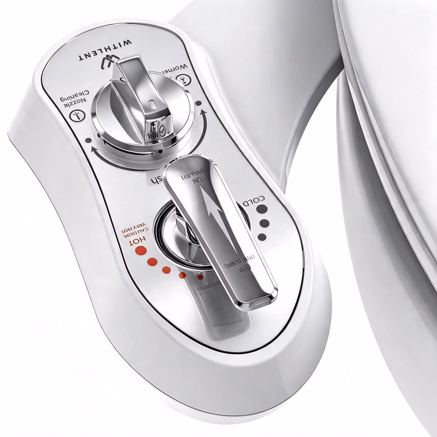 Bidet da incasso per WC, con funzione di acqua calda e due modalità di pulizia