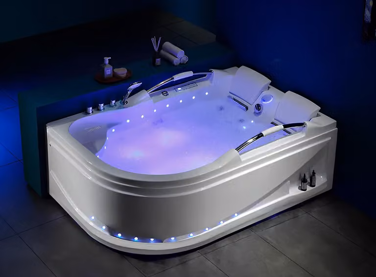 Whirlwanne Whirlpool Blubberbad Hydromassagewanne Spa-Bad 180x120 cm