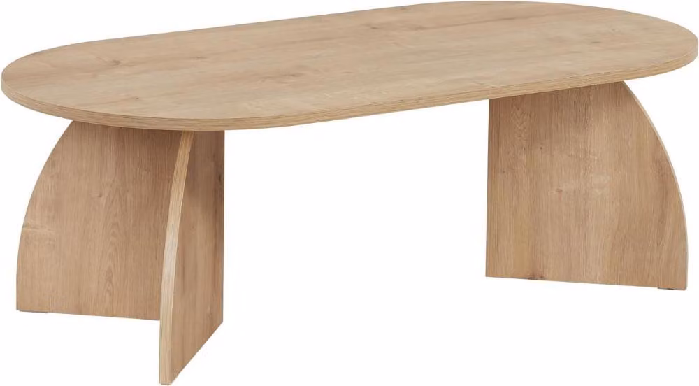 Calicosy - Tavolino con piano ovale e gambe curve L120 cm - SELENE