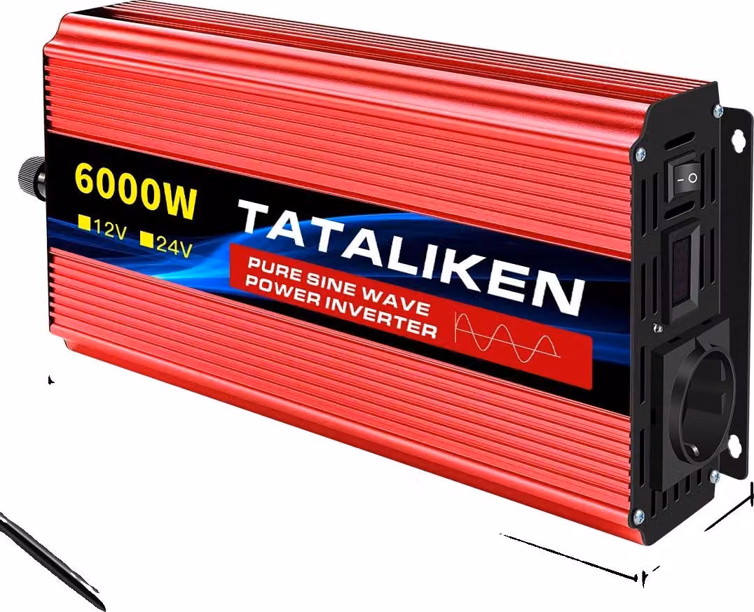 Inverter a onda sinusoidale pura, alta efficienza, design compatto, 12V 6000W 220V