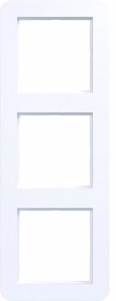 Hager, cornice a 3 moduli, colore bianco opaco, modello WAD7300WM