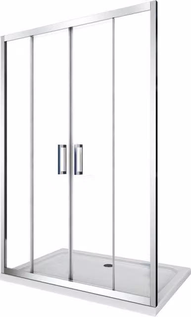Porta doccia vetro 6 mm con apertura centrale a 4 ante per installazione in nicchia Altezza 190 cm 148-153 REGOLABILE