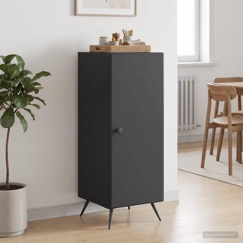 Credenza moderna vidaXL in legno ingegnerizzato nero L/P/H: 33 x 34,5 x 90 cm