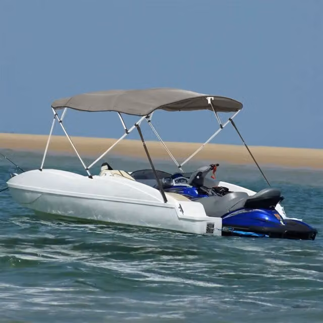 Bimini di Prua con Pareti Laterali a 4 Archi vidaxl Grigio Antracite L/P/H: 243 x (200-213) x 137 cm