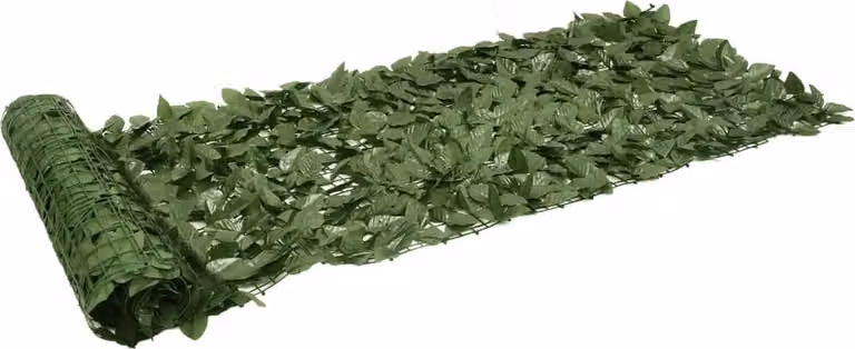 Paravento da Balcone con Foglie Verde Scuro 200x75 cm