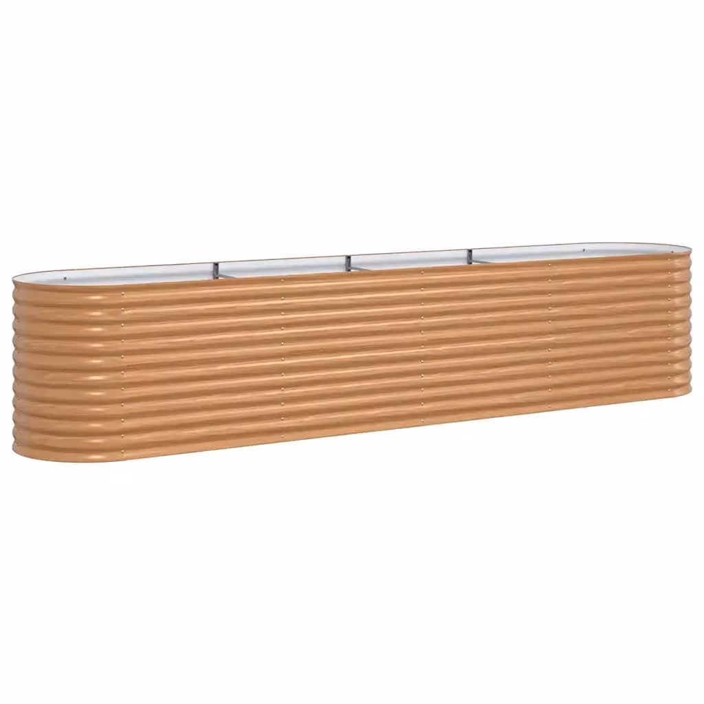 Letto Rialzato vidaXL in Acciaio Corten Marrone L: 400 cm, P: 80 cm, H: 81 cm – 2