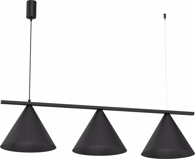 Lampada a sospensione CAPITAL nera 3xGX53 di Milagro