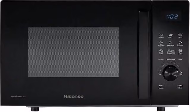 Forno a microonde Hisense H23MOBSD1H da banco, solo microonde, 23 L, 800 W, Nero con display LED