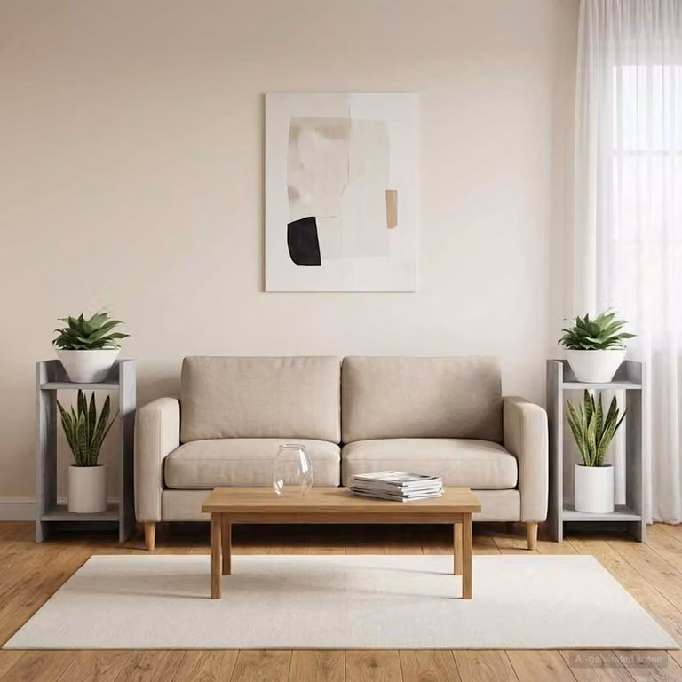 Set di 2 supporti per piante vidaXL in stile moderno, colore grigio cemento, L/P/H: 30 x 30 x 60 cm