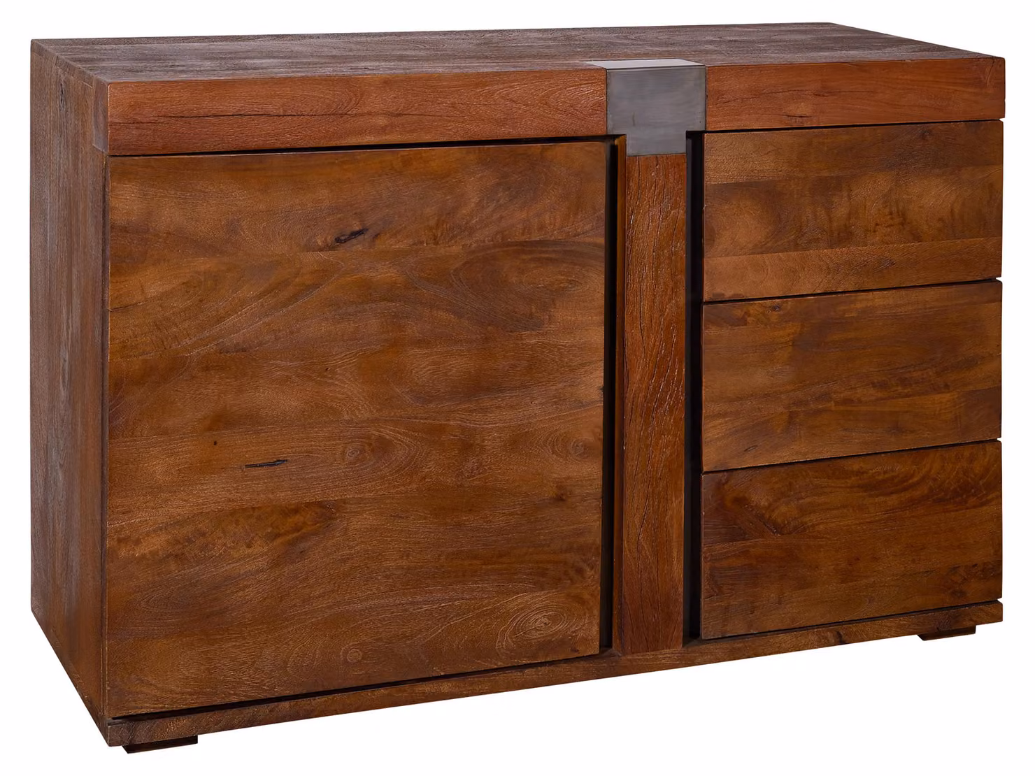 MASSIVMOEBEL24 | credenza in legno di Mango 115x45x75 marrone laccato AMSTERDAM #09