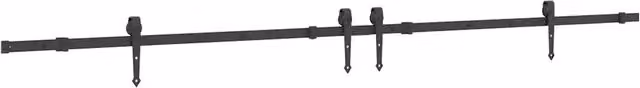 Kit di Binari per Porte Scorrevoli 305 cm Acciaio Nero CFW1987433