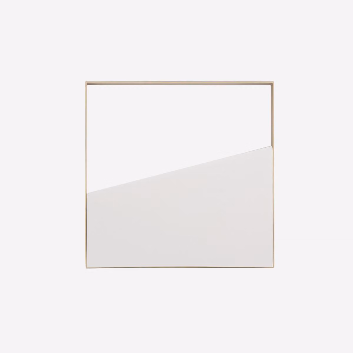 Pannello LED quadrato ALBA, in metallo dorato e bianco, con funzione di regolazione della temperatura di colore, diametro 40 cm
