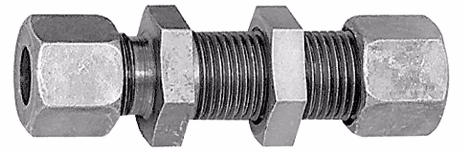 Raccordo a paratia diritto Riegler, Ø esterno tubo 22 mm, acciaio zincato
