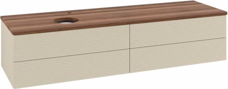 V&B Mobiletto con struttura frontale - illuminazione Antao 160x50cm, HL, WBP w. wal, si Gr m Lac
