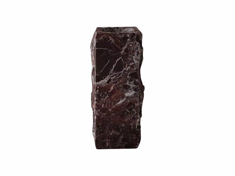 Edge Vaso Medium Rosso Levanto Marble