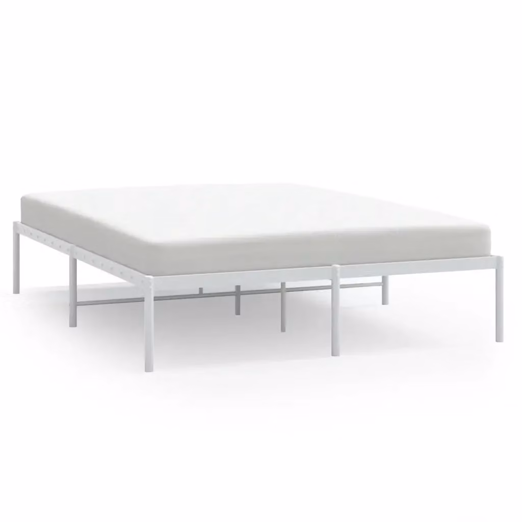 Giroletto in metallo bianco vidaXL L/P: 160 x 200 cm – 2