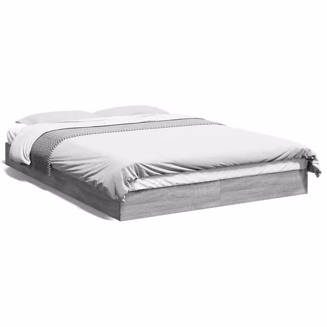 Letto matrimoniale Sonoma in legno multistrato grigio L: 140 cm, P: 200 cm, H: 143 cm