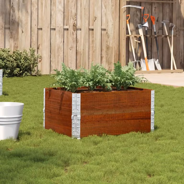 vidaXL Fioriera da Giardino in Legno di Pino Marrone L: 80 cm, P: 60 cm